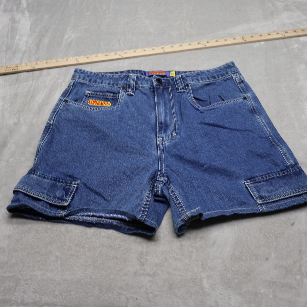 Empyre Denim Shorts Mens 30 Medium Wash Skate Cargo Casual Relaxed Streetwear
